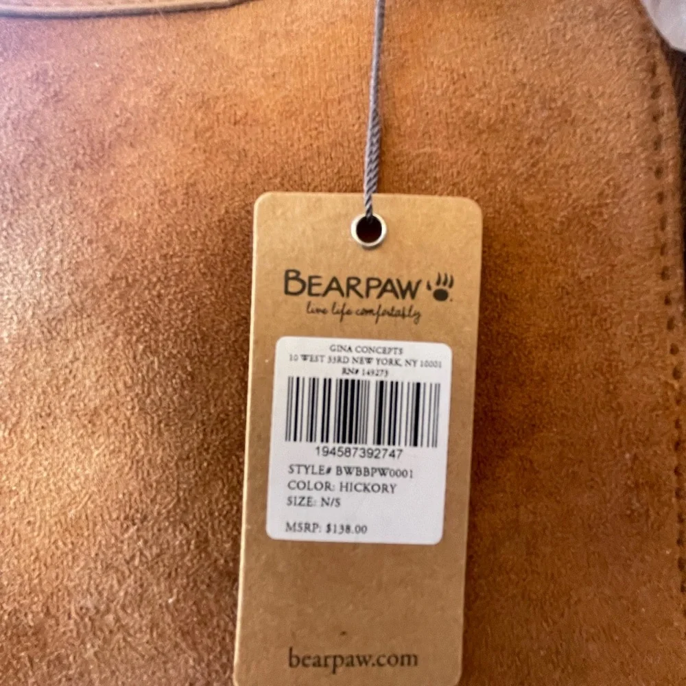 BearPaw Tan and Cream Textured Backpack - Picture 2 of 6
